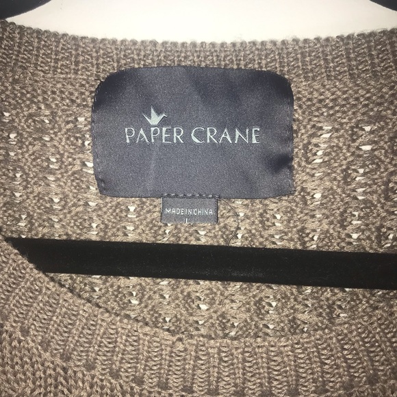 3/$30, Paper Crane Pullover Scoopneck Sweater - Picture 3 of 4
